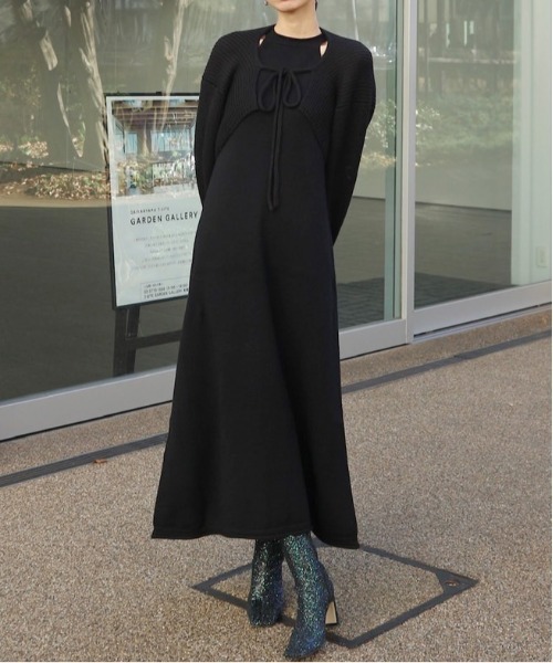 セール】2WAY BOLERO HALTER NECK KNIT DRESS（ワンピース）｜Ameri