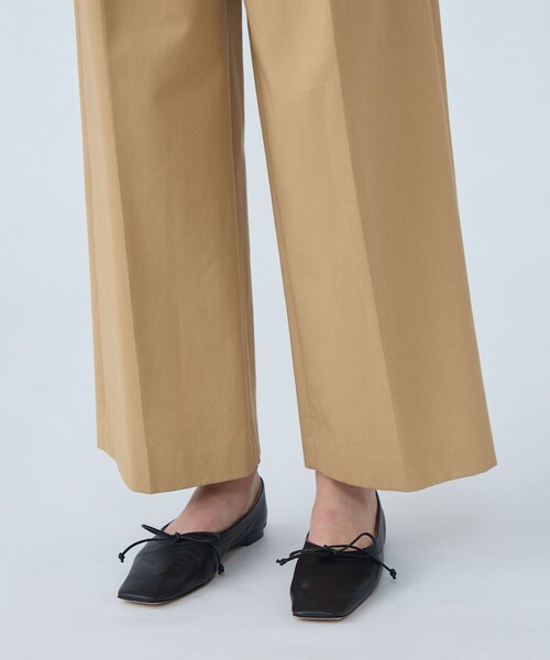 MACPHEE（マカフィー）の「□コットンチノ タックワイドパンツ