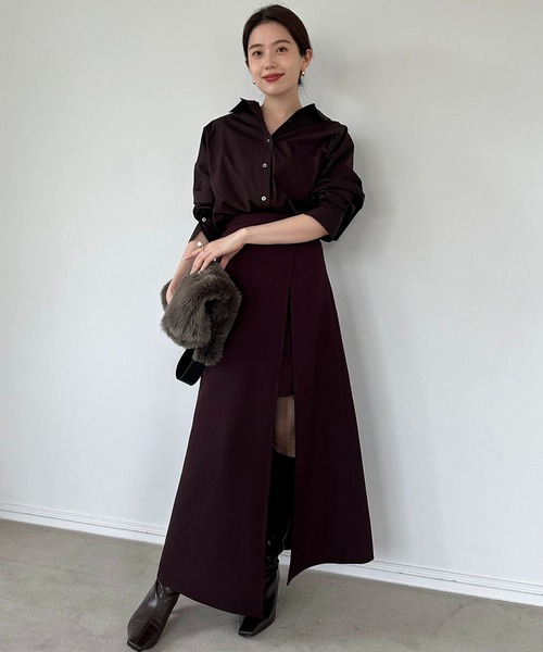 anuans（アニュアンス）の「アシンメトリーレイヤードスカート