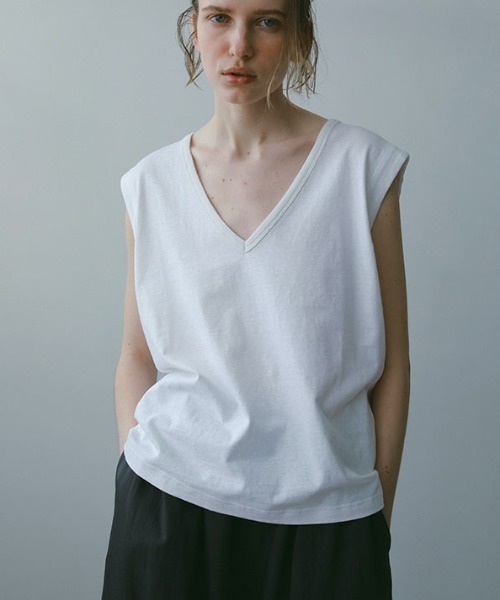 ヘンプコットンスリーブレスプルオーバー（Tシャツ/カットソー）｜ETRE