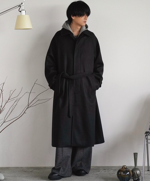 WYM LIDNM（ウィム バイ リドム）の「WOOLY HERRINGBONE BALMACAAN