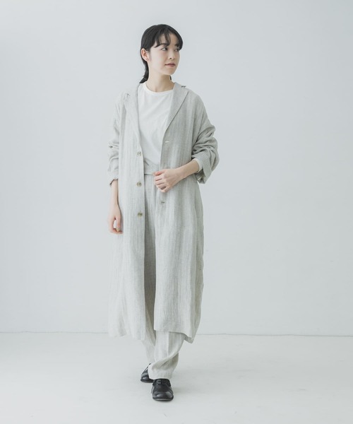 かぐれ（カグレ）の「シルクリネンチェスターコート（チェスターコート