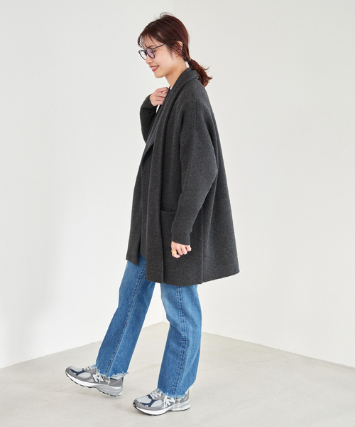 IENA（イエナ）の「ダブルフェイス ニットガウンカーディガン（ニット