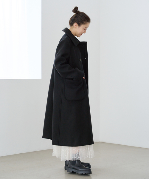 IENA（イエナ）の「メルトンW前 Aラインコート（その他アウター）」 - WEAR