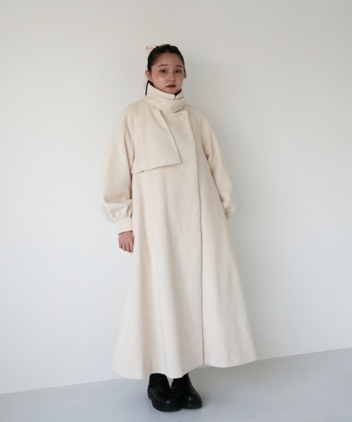 ジャケット・アウター muguet romantic milky midi coat