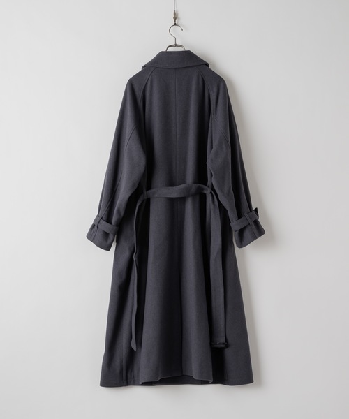 セール】Wool melton over coat/ウールメルトンオーバーコート（ステン