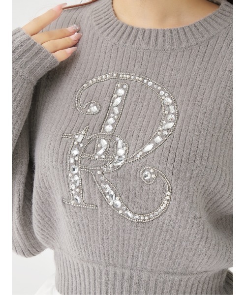 DRビジューボリュームリブニットトップス（ニット/セーター）｜Darich