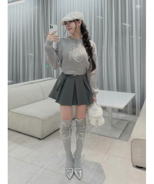 DRビジューボリュームリブニットトップス（ニット/セーター）｜Darich