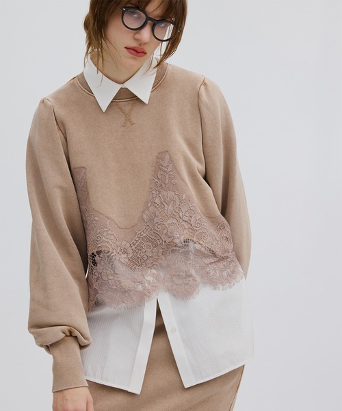 CHEMICAL OVERDYE LACE SWEAT TOP（スウェット）｜Ameri（アメリ）の