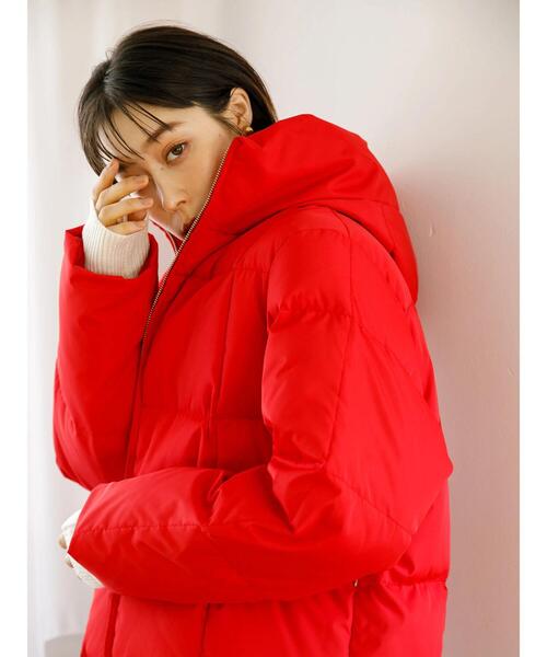 koe（コエ）の「グリーンダウン フードジャケット*（ダウンジャケット