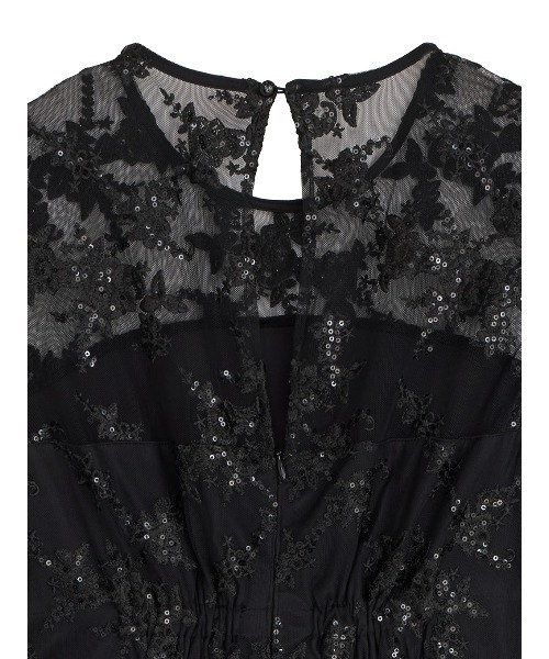 Ameri（アメリ）の「SPANGLE LACE ROMPERS（サロペット/オーバーオール