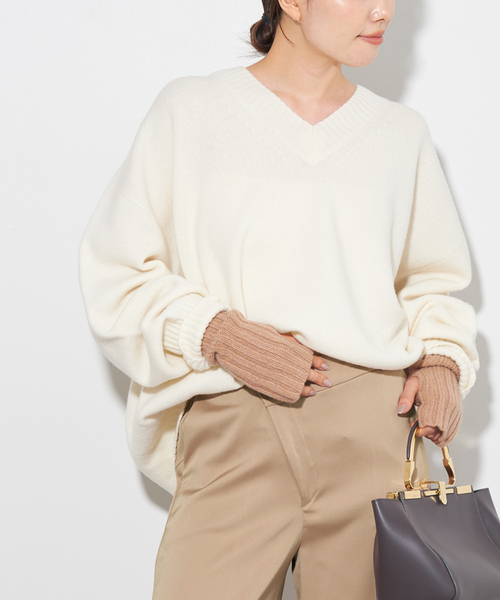 plage（プラージュ）の「ファインウール Vネックプルオーバー（ニット