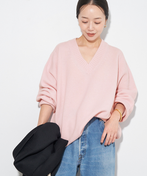 plage（プラージュ）の「ファインウール Vネックプルオーバー（ニット