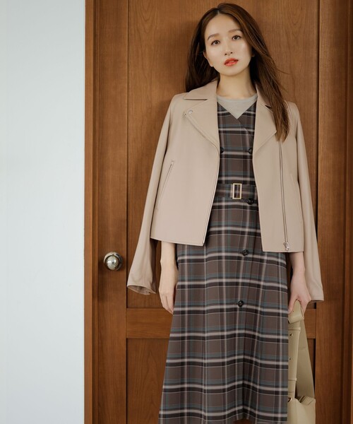 ラムレザー ライダース ジャケット（ライダースジャケット）｜23区 L