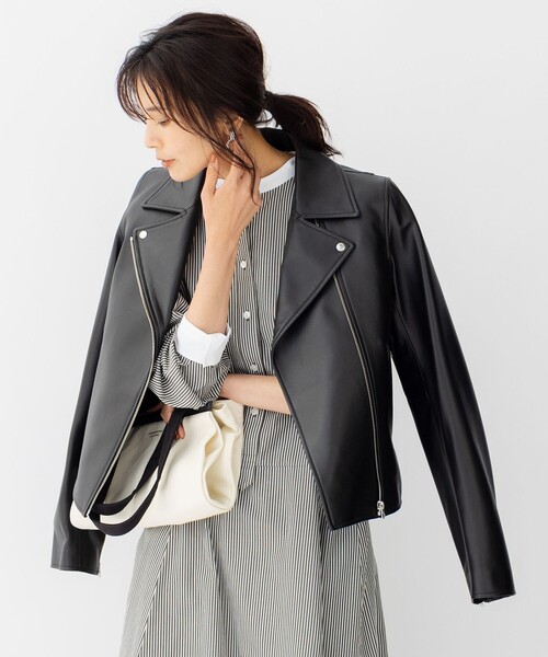 ラムレザー ライダース ジャケット（ライダースジャケット）｜23区 L