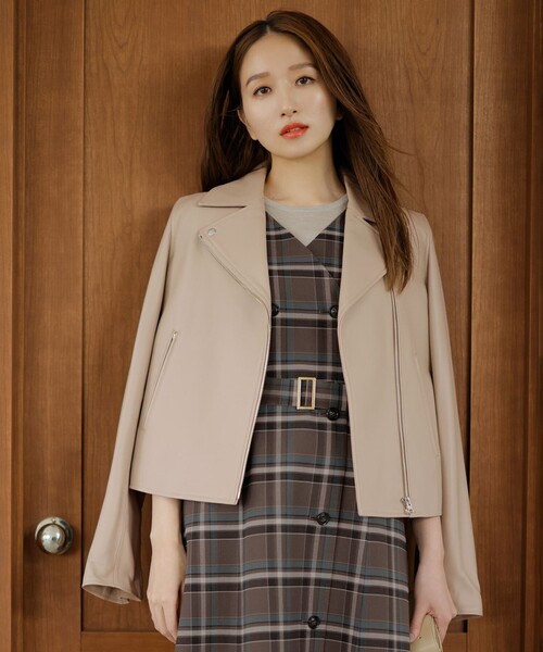 ラムレザー ライダース ジャケット（ライダースジャケット）｜23区 L