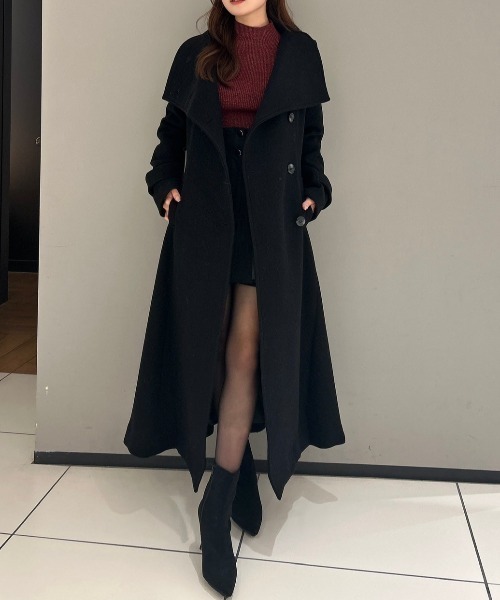 rienda（リエンダ）の「オーバーネックシンデレララインコート 冬服