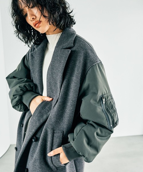 LEPSIM（レプシィム）の「メルトンドッキングコート 243743