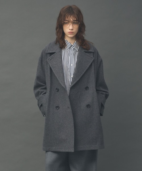 セール】Curensology(カレンソロジー)/メルトンPコート（ピーコート