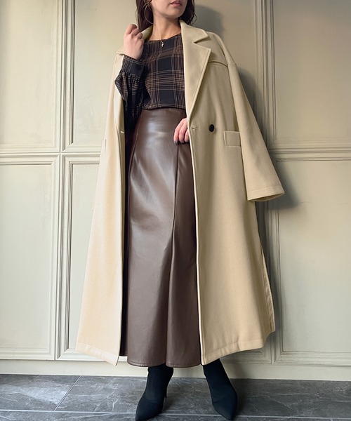 JUNOAH（ジュノア）の「サイドスリットロングチェスターコート