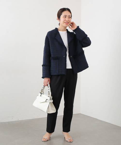 IENA（イエナ）の「＆NAVY ネイビーツイードジャケット（その他