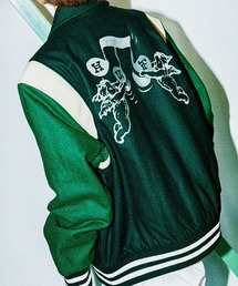 HUF（ハフ）の「MILES DAVIS PANGAEA VARSITY JACKET / HUF バー