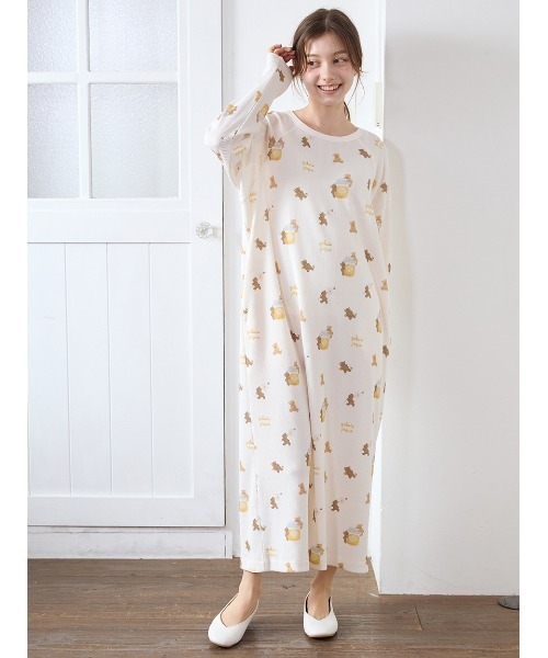gelato pique（ジェラートピケ）の「はちみつベア柄ワンピース（ルーム