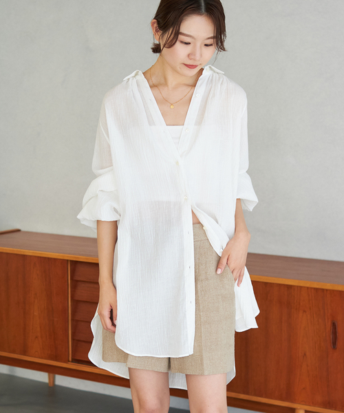 plage（プラージュ）の「Crepe Long シャツ（シャツ/ブラウス）」 - WEAR