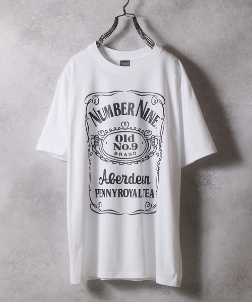 NUMBER NINE GLITTER PRINTED T-SHIRT / ナンバーナイン オールドロゴ