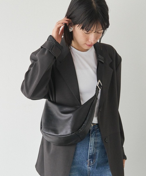 ソフトレザーラウンドショルダーバッグ(CE-1326)（ショルダーバッグ