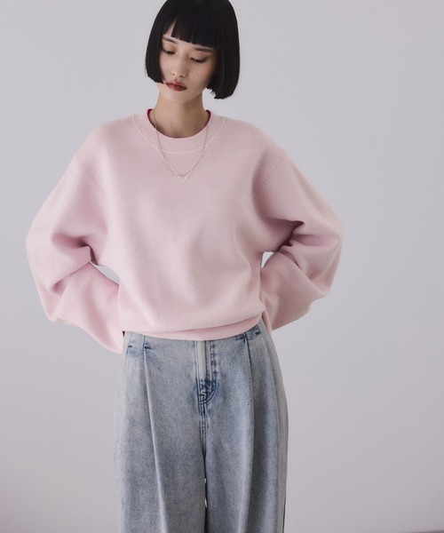 バイカラーリバーシブルニットプルオーバー（ニット/セーター）｜ADAM