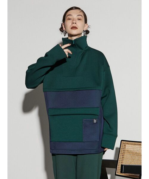 UN3D.（アンスリード）の「ハーフジップメッシュスウェット