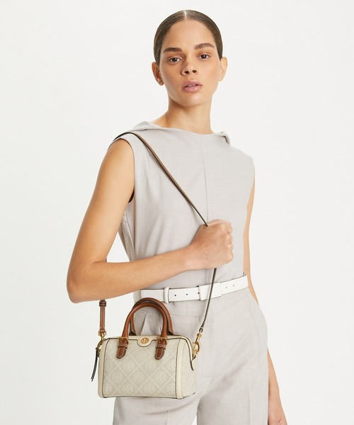 TORY BURCH（トリーバーチ）の「Tモノグラム ミニ バレルバッグ