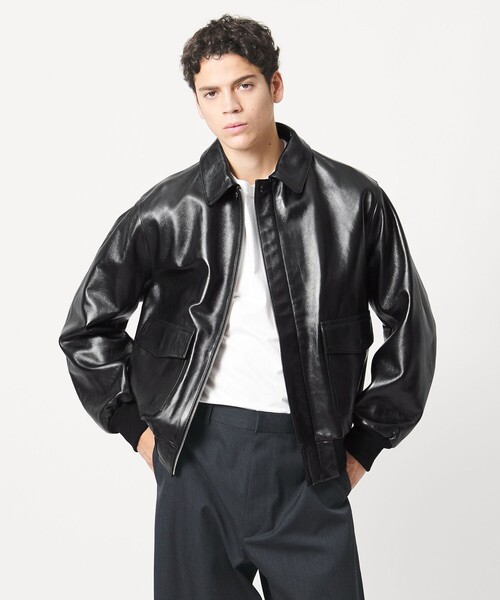 LOEFF＞ラムレザー フライトジャケット UNISEX（ブルゾン）｜LOEFF
