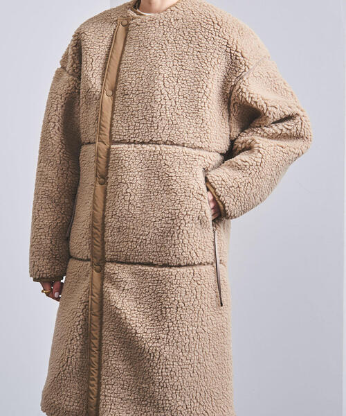 HYKE（ハイク）の「＜HYKE（ハイク）＞ ボア ロングコート BEIGE