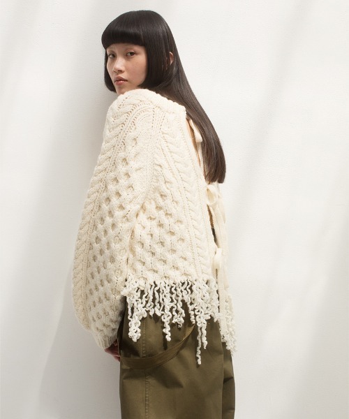 leinwande（ラインヴァンド）の「Hand Cable Knit Top（ニット