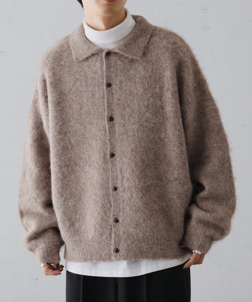 モヘアライクニットシャツカーディガン（カーディガン/ボレロ）｜epnok