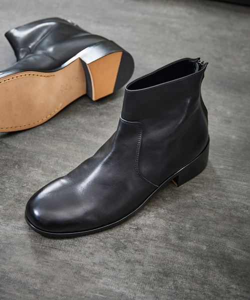 PADRONE パドローネ / BACK ZIP BOOTS バックジップレザーブーツ