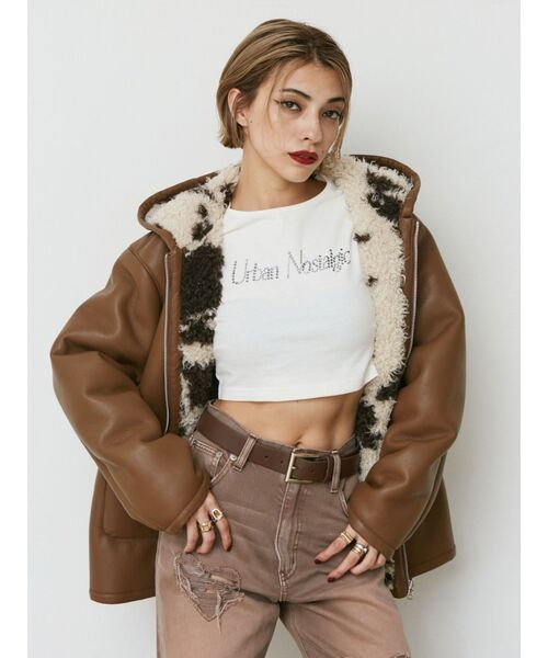 EVRIS（エヴリス）の「リバーシブルフードボアブルゾン（ブルゾン