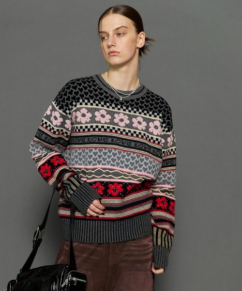 MAISON SPECIAL（メゾンスペシャル）の「Floral Pattern Jacquard Knit