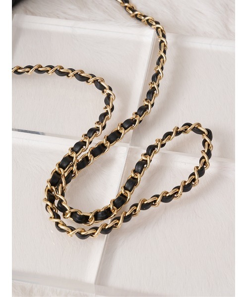 ゴールドパーツ】キルティングパールスクエアミニバッグ（ショルダー