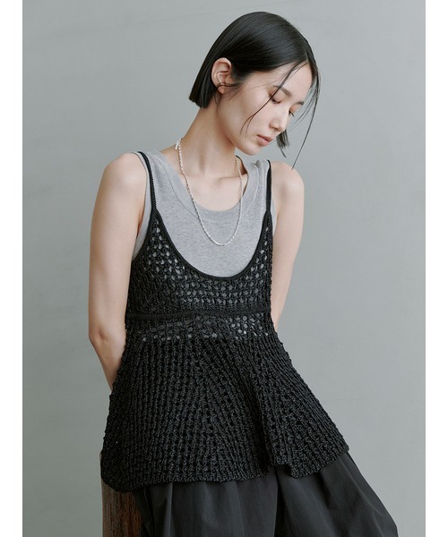 MIESROHE（ミースロエ）の「ﾒｯｼｭﾆｯﾄﾋﾞｽﾁｪ（ニット/セーター）」 - WEAR