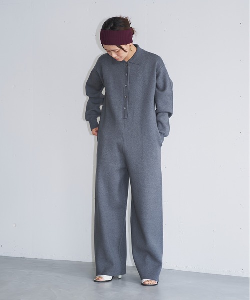 ニットジャンプスーツ（つなぎ/オールインワン）｜hwyl（ヒュイル）の
