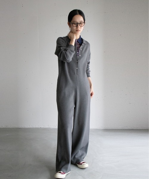 ニットジャンプスーツ（つなぎ/オールインワン）｜hwyl（ヒュイル）の