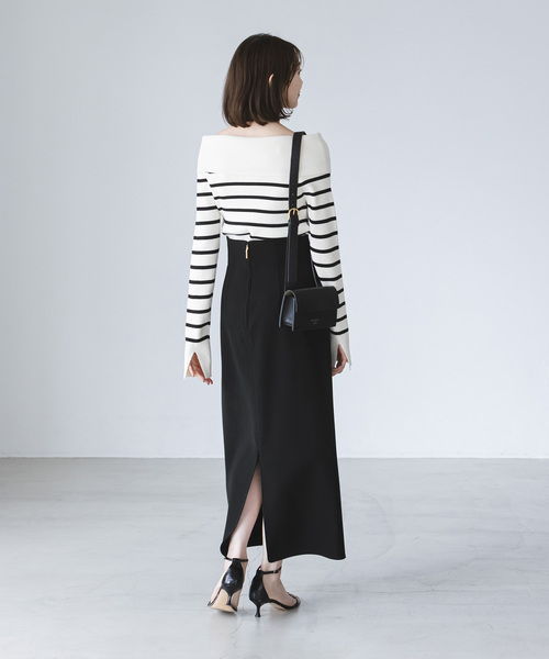 Noble（ノーブル）の「《追加》ジャージーライクカラータイトスカート