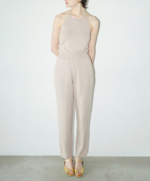 セール】HALTER NECK KNIT ALL IN ONE（つなぎ/オールインワン