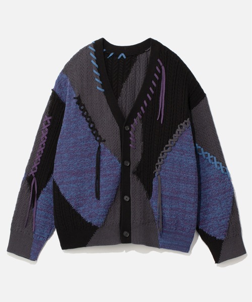 HARE（ハレ）の「ステッチキリカエニットカーディガン(HARE