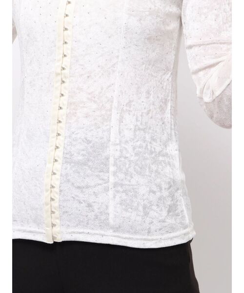 2WAYシアーベロアホックデザイントップス（Tシャツ/カットソー
