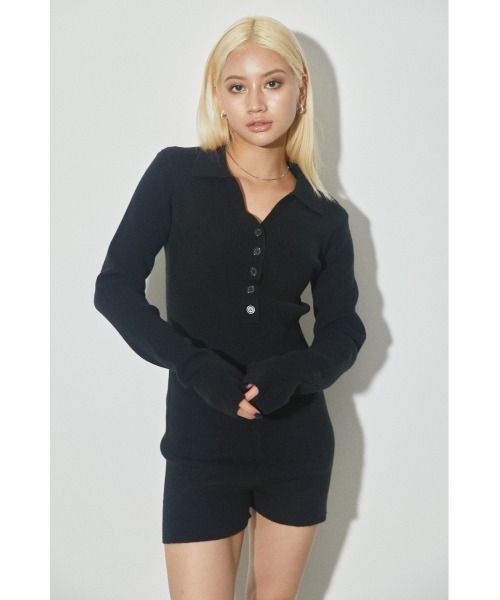 LAGUA GEM（ラグアジェム）の「FRONT BUTTON HG ROMPERS ロンパース