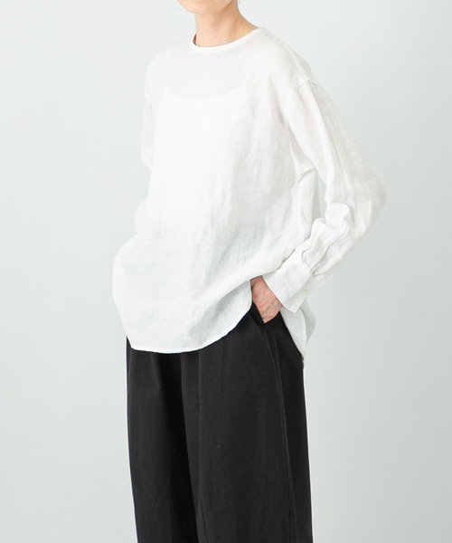 かぐれ（カグレ）の「リネンクルーネックプルオーバー（Tシャツ